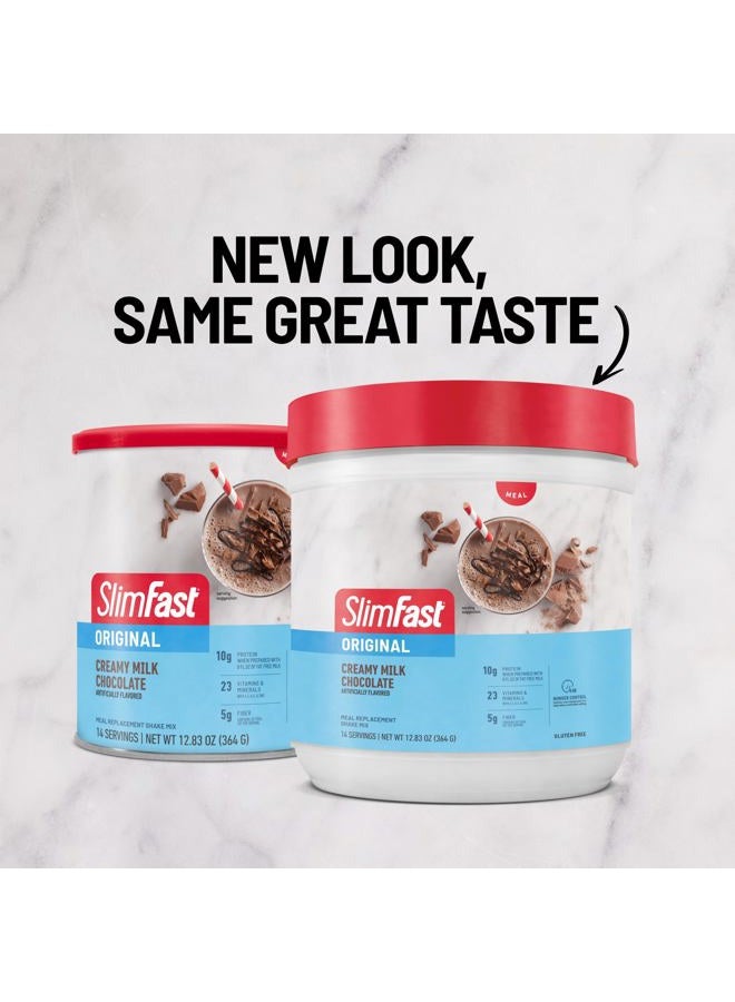 SlimFast Original Meal Replacement Powder, Creamy Milk Chocolate, Weight Loss Shake Mix, 10g of Protein, 14 Servings (Pack of 3) (Packaging May Vary) - Image 5