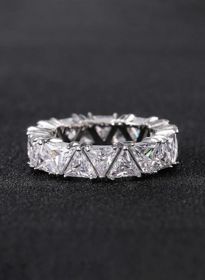 Take Two  Embellished Triangle Eternity Ring for Women | Best Price UAE