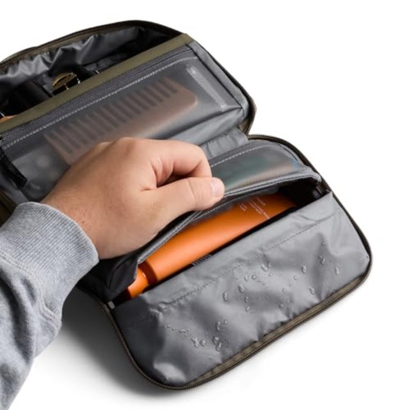 Hanging Toiletry Kit: Travel-Friendly 3L Hanging Toiletry Bag for Men and Women, Durable Nylon, Charcoal Gray, Water-Resistant Quick-Dry - Image 5