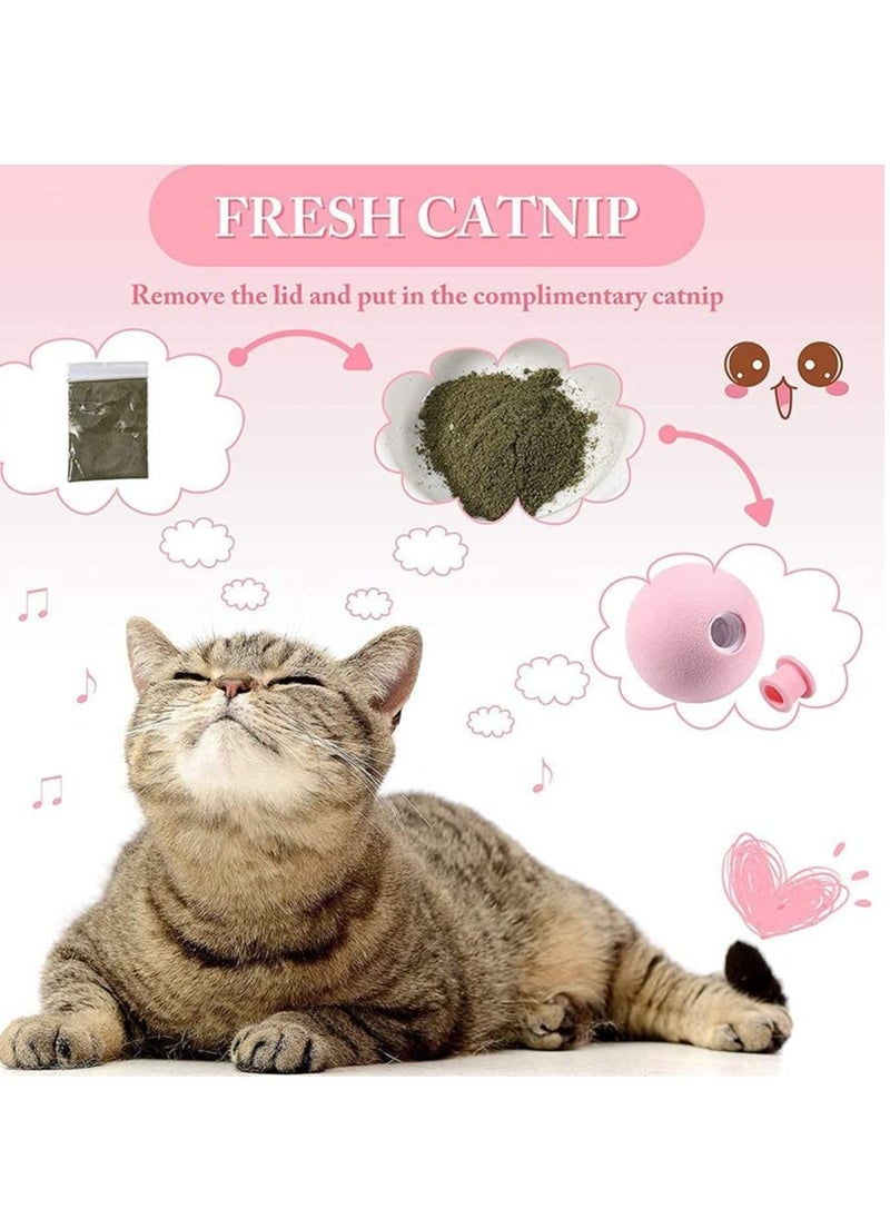 Y&D Cat Toy Balls Sing Ball 3 Pcs Upgrade Kitten Plush Ball, Newest Lifelike Animal Chirping Sounds-Bird Frog and Cricket Built-in Catnip Interactive Kicker Toys for Indoor  - Image 4