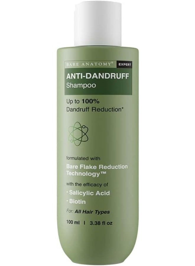 Anti-Dandruff Shampoo | Up To 100% Dandruff Reduction | ZPTO-Free | pH 5.3 | Salicylic Acid, Piroctone Olamine & Biotin | Non-Drying Formula | For Strong, Smooth Hair | Unisex | 100 ml