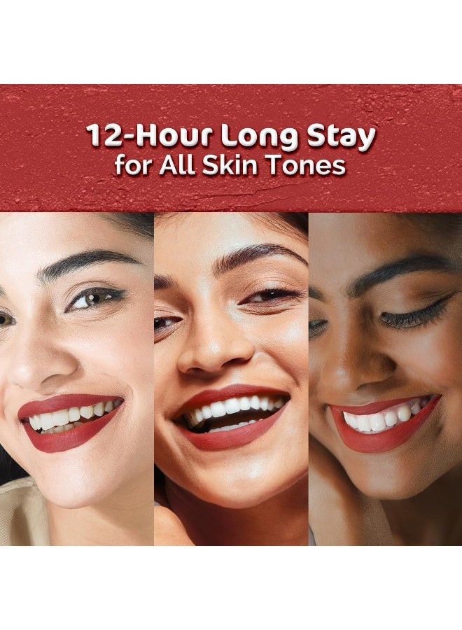 ماما إيرث أحمر شفاه مطفي مرطب يدوم طويلاً مع زيت الأفوكادو وفيتامين E يدوم 12 ساعة، 2 غرام، لون الخوخ الطبيعي - Image 5