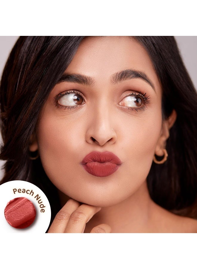 ماما إيرث أحمر شفاه مطفي مرطب يدوم طويلاً مع زيت الأفوكادو وفيتامين E يدوم 12 ساعة، 2 غرام، لون الخوخ الطبيعي - Image 2