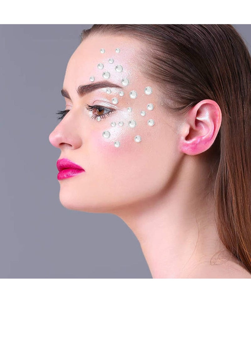 Generic 6pcs Rhinestone Stickers, Self-adhesive Crystal Glitter Gemstone Stickers for Face Decoration Crafts Nail Decoration Phone Case (6pcs Clear  - Image 5