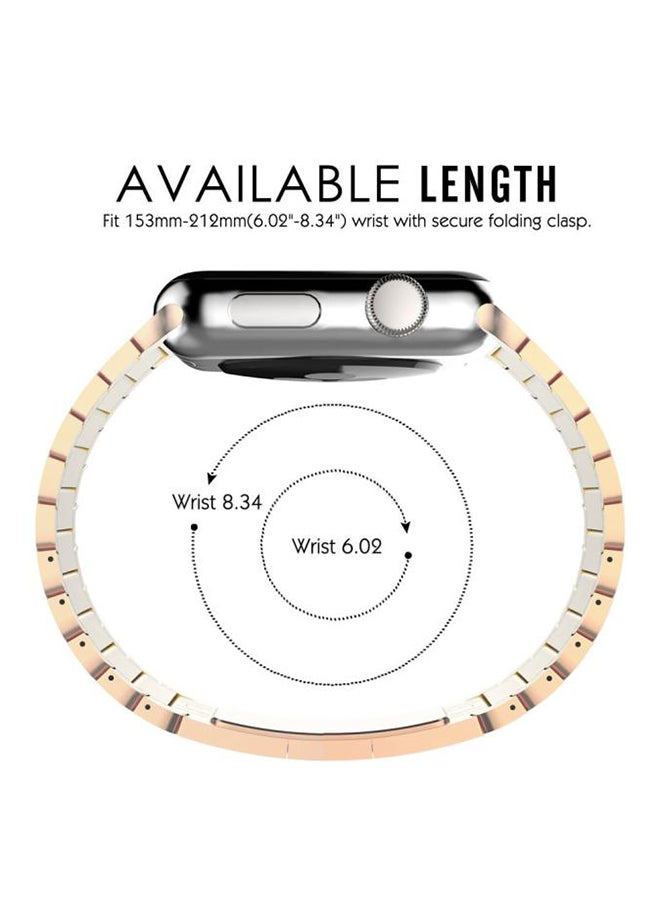 Voberry Replacement Band For Apple Watch Series 3/2/1 Rose Gold - Image 4