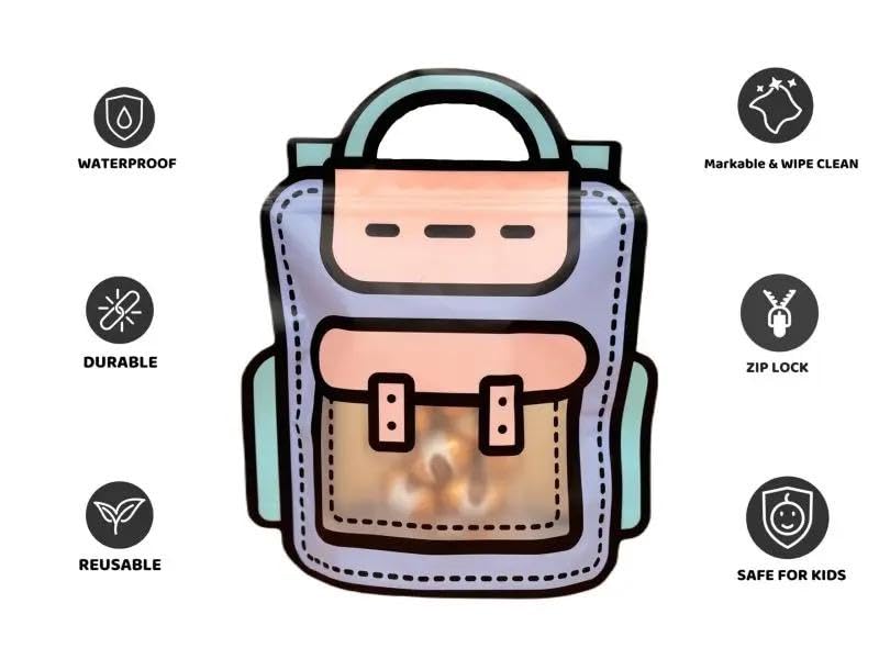 TOOYEP School Bag Theme Guddy Bags, Party Favor Bags, Cookie Bags, Birthday Party Return Gift Bags, Goody Bags for Kids Girls Boys - (Pack of 10) - Image 4