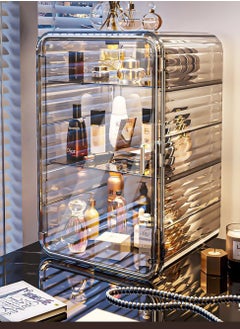 LEDIN Makeup Organizers for Vanity,Large Capacity Skincare Organizer and Bathroom Counter Organizer With 3 Drawers For Cosmetics,Lotion,Beauty Product Dresser Top Organizer Case (BlackClear)  - Image 3