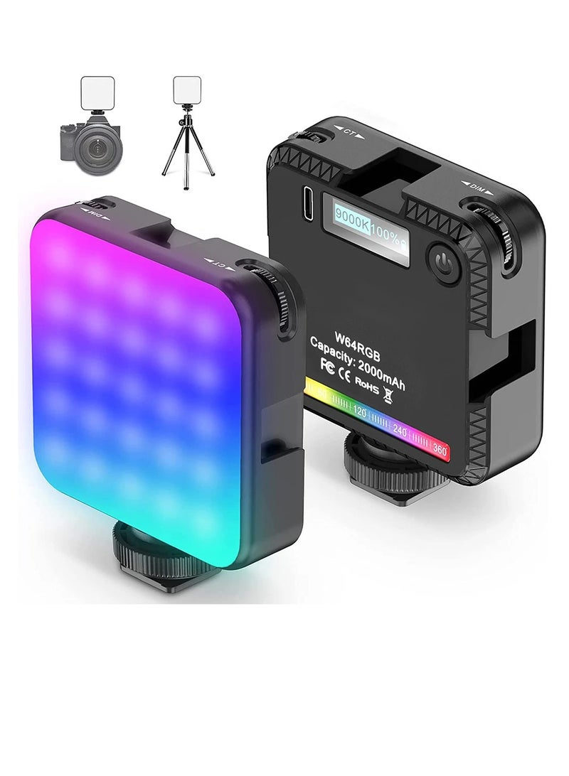 Xria W64RGB Full Color LED Video Light 2500K-9000K 800LUX Magnetic Mini Fill Light Extend 3 Cold Shoe 2000mAh Type-c Port - Image 1