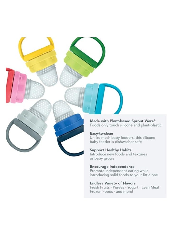 جرين سبراوتس وعاء طعام سبراوت وير فيرست فودز المصنوع من النباتات يشجع على التغذية الذاتية، مصنوع من السيليكون النباتي المعالج بالبلاتينيوم من جرين سبروتس - Image 4