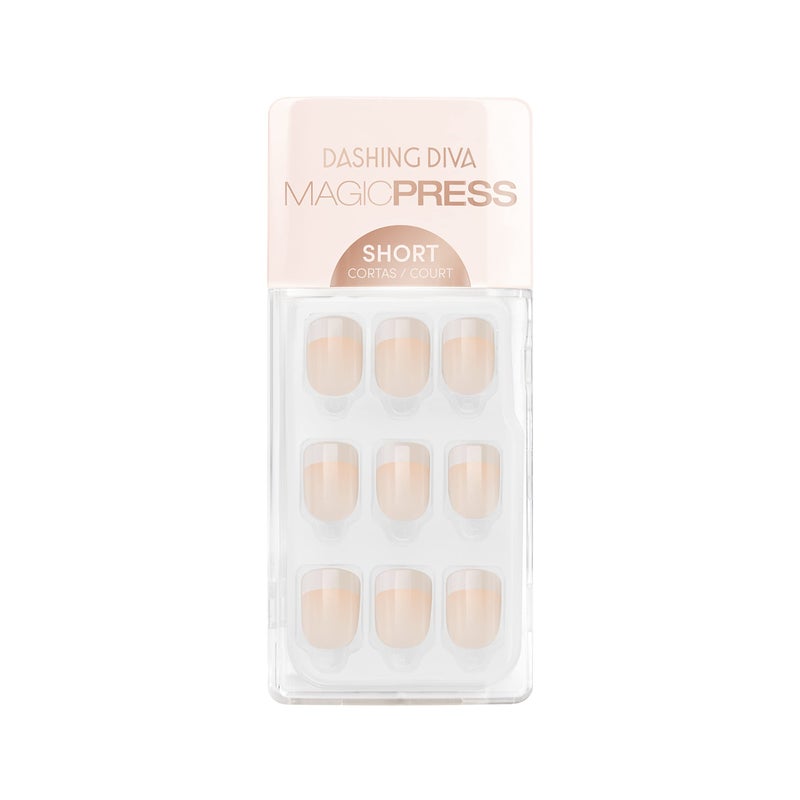 Dashing Diva Magic Press Nails  Day to Night  Short Square Shaped Press On Nails  Long Lasting Stick On Gel Nails  Lasts Up to 7 Days  Contains 30 Stick On Nails 1 Prep Pad 1 File