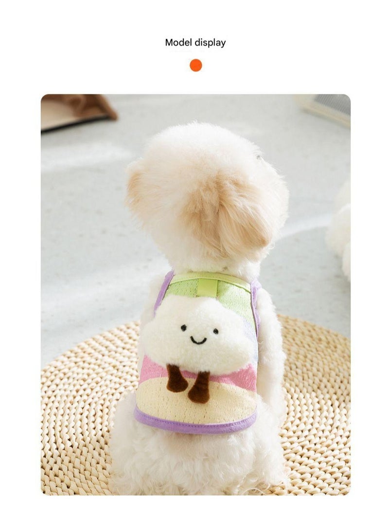 A.M Pet vest hollow breathable summer cat dog Teddy dog short sleeve suspenders  Clothing that pulls cute feet - Image 4