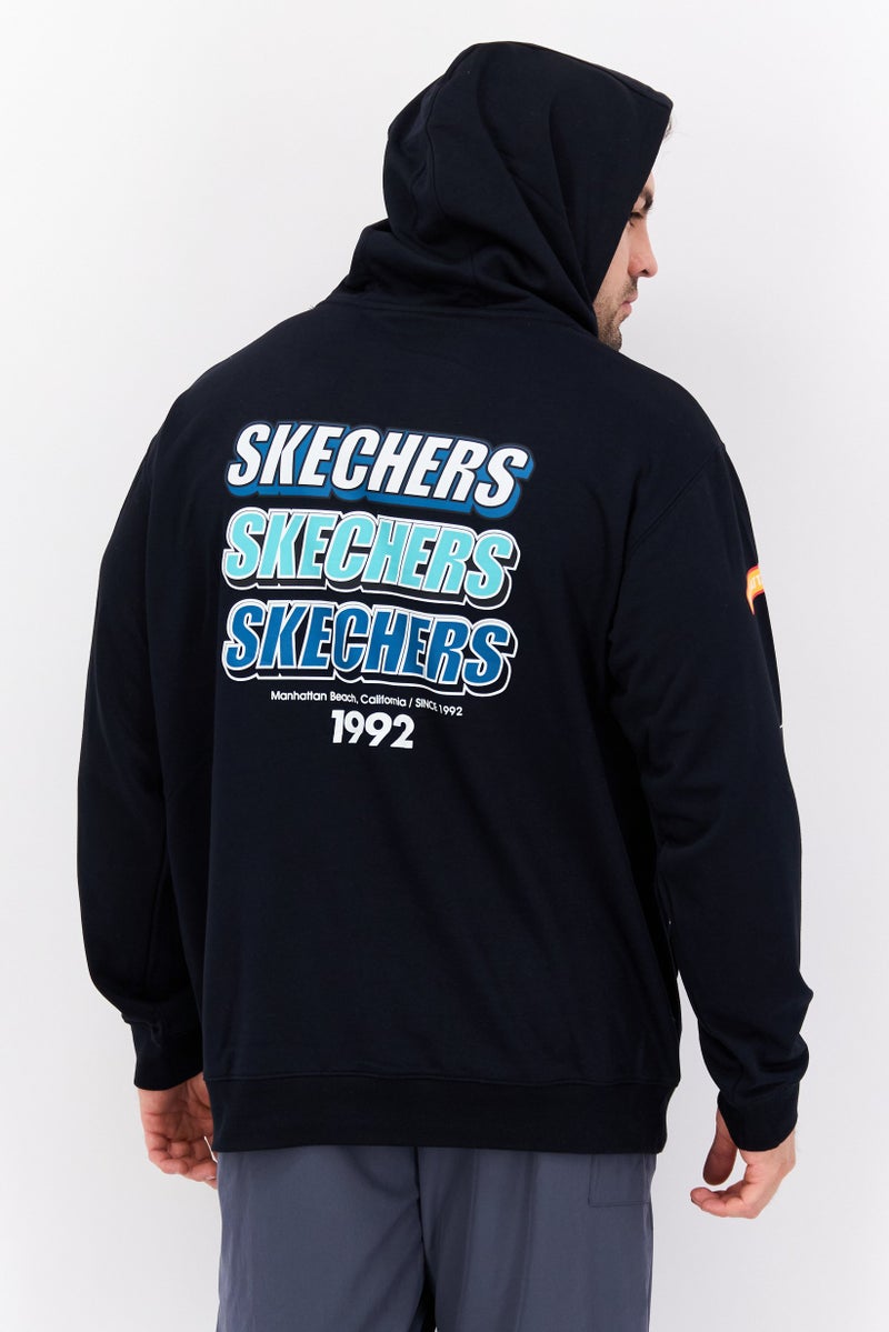 SKECHERS Men Sportswear Fit Training Sweatshirts, Black - Image 3