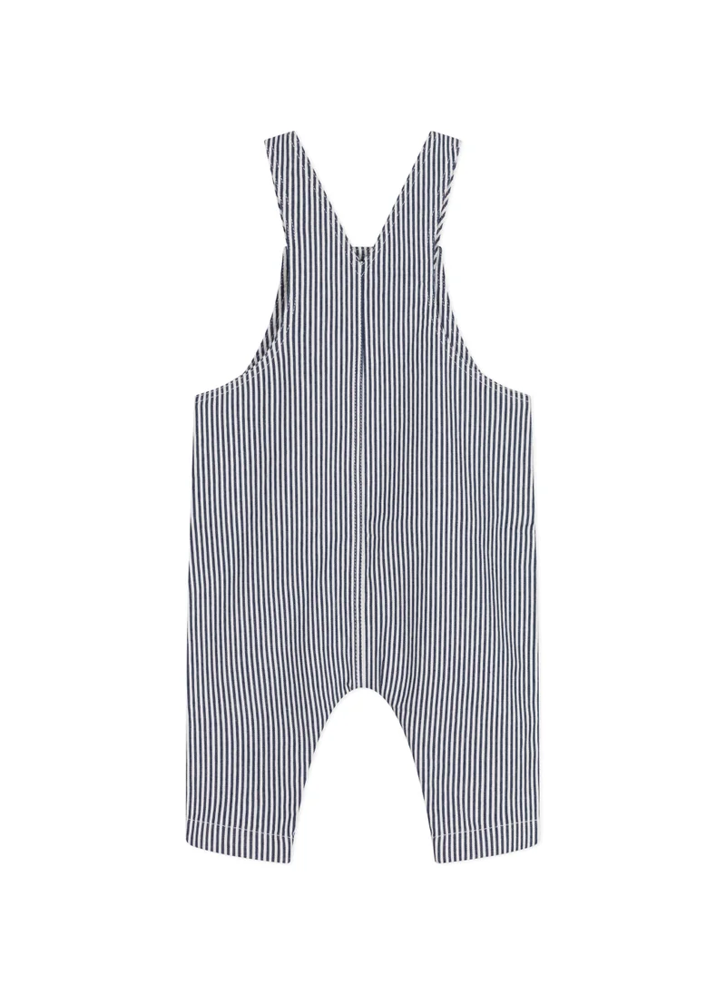 Petit Bateau Baby's long canvas dungarees