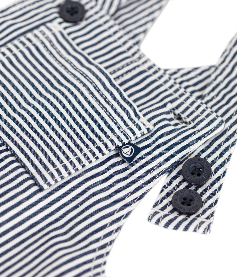 Petit Bateau Baby's long canvas dungarees