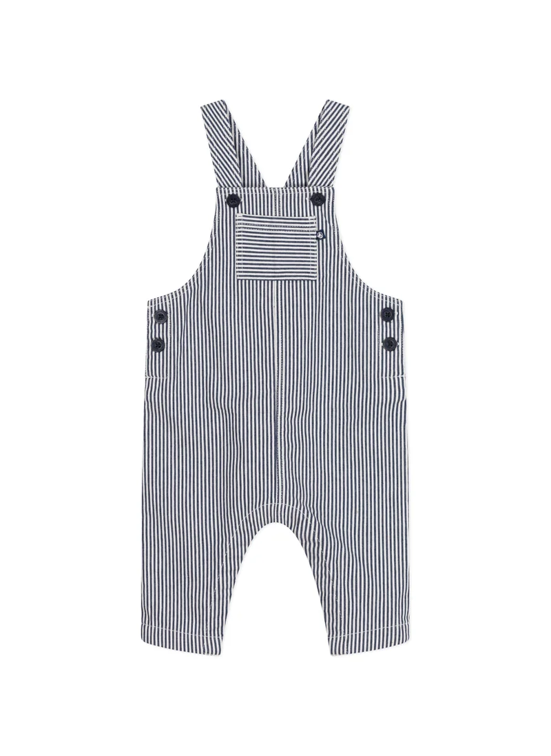 Petit Bateau Baby's long canvas dungarees