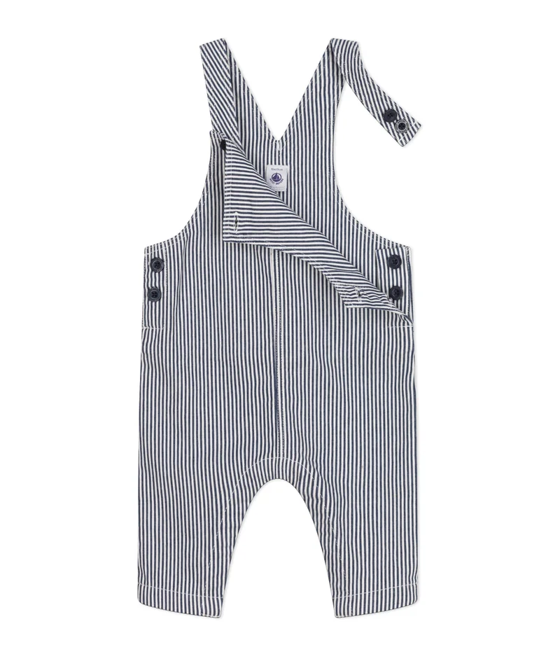 Petit Bateau Baby's long canvas dungarees
