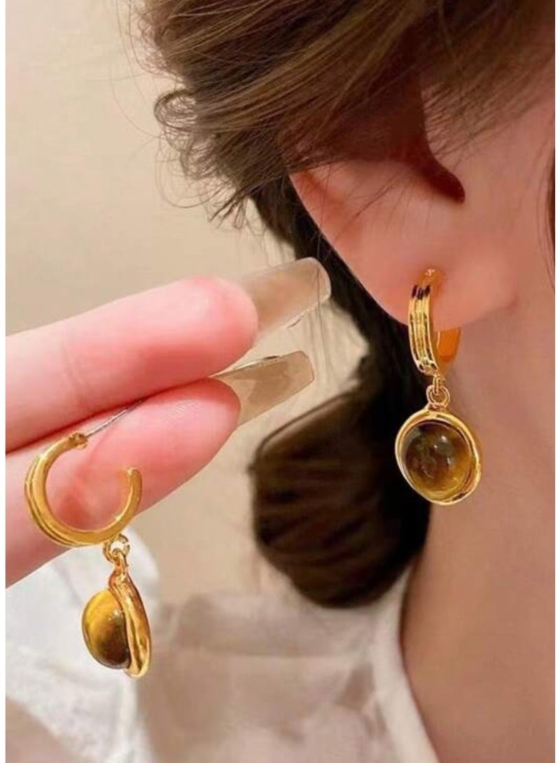 Dangle Charms Elegant & Trendy Gold Plated Earrings For Women - Image 1