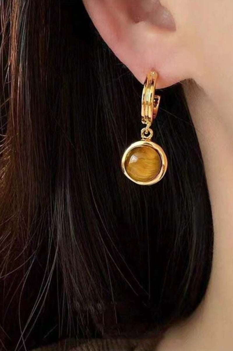 Dangle Charms Elegant & Trendy Gold Plated Earrings For Women - Image 2