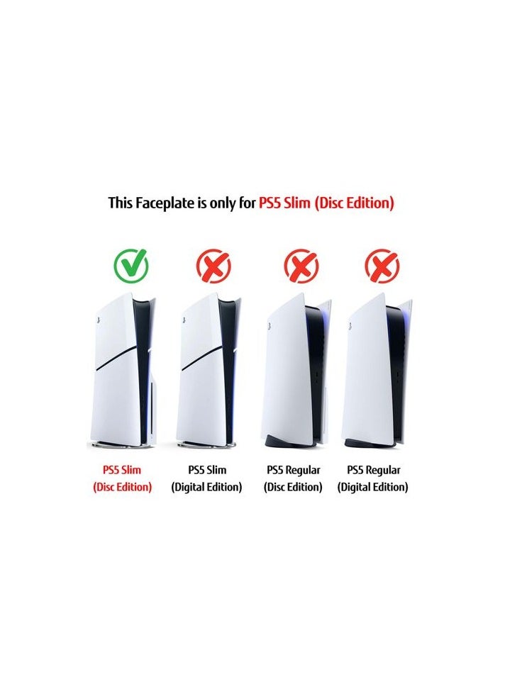 ماركة غير محددة - غطاء واجهة بلايستيشن – هيكل خارجي/غطاء أمامي لجهاز PS5 Slim (نسخة الأقراص) بتصميم سبايدر. - Image 1