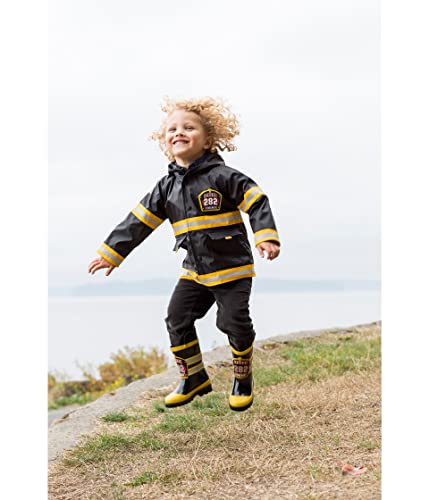 Western Chief Boys Waterproof Printed Rain Boot with Easy Pull on Handles - F.d.u.s.a, 10 M US Toddler - Image 2