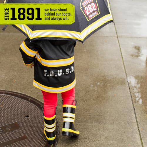 Western Chief Boys Waterproof Printed Rain Boot with Easy Pull on Handles - F.d.u.s.a, 10 M US Toddler - Image 4