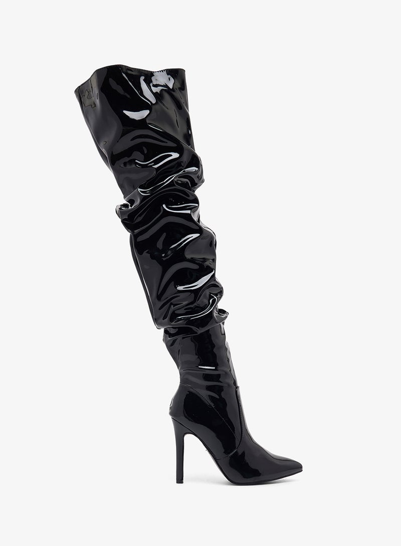 Ginger Pointed Toe Stiletto Heel Thigh High Boots - Image 1