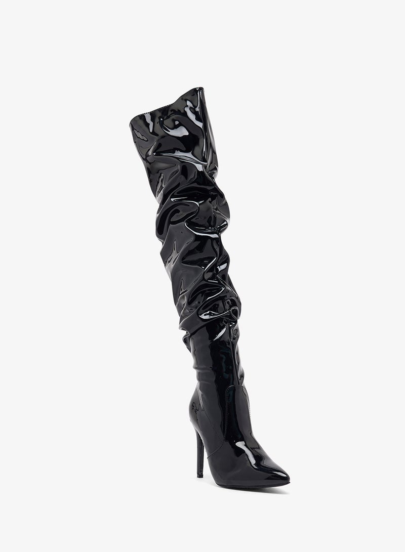 Ginger Pointed Toe Stiletto Heel Thigh High Boots - Image 2