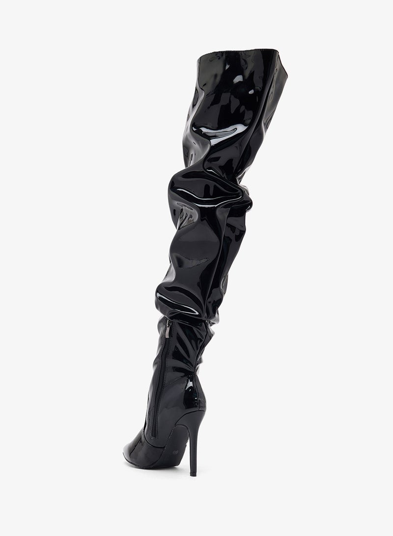Ginger Pointed Toe Stiletto Heel Thigh High Boots - Image 3