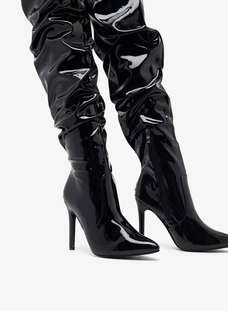 Ginger Pointed Toe Stiletto Heel Thigh High Boots - Image 4