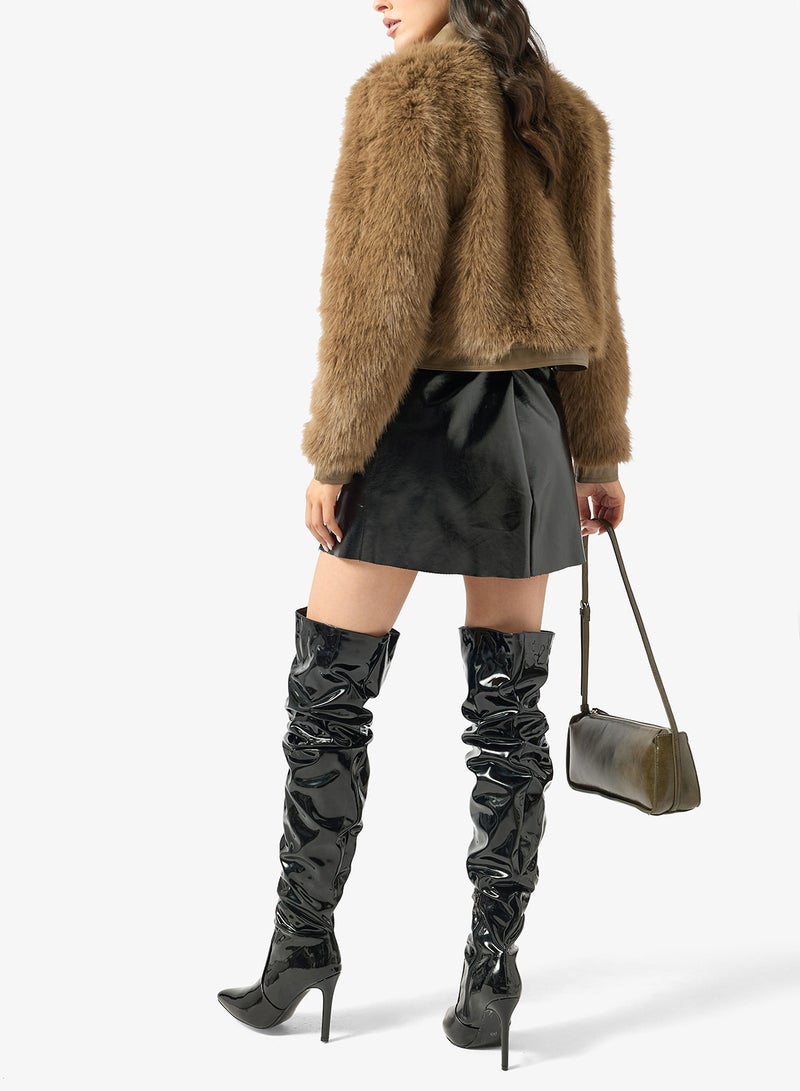 Ginger Pointed Toe Stiletto Heel Thigh High Boots - Image 5