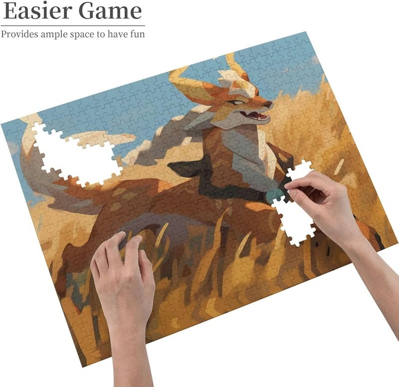 لغز الأصفر فوكس 500 قطعة للكبار ديكور المنزل هدية حفلة عيد الميلاد - Image 4