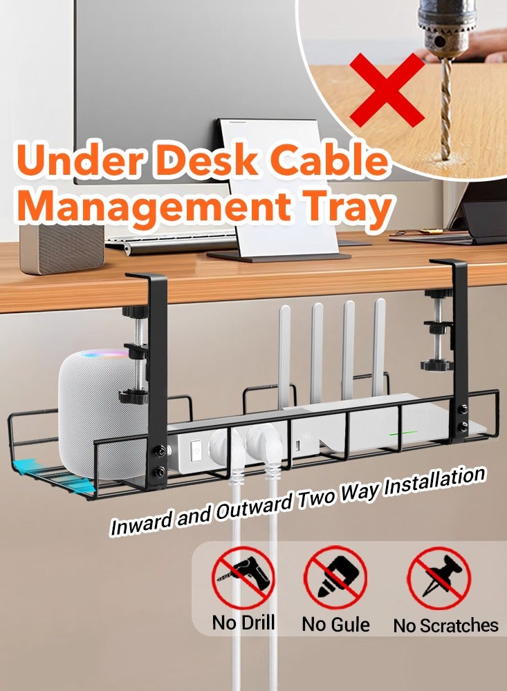 15Kg Under Desk Cable Management Wire Organizer Tray Pc Cable Manager Rack Computer Cord Socket Hold  - Image 1