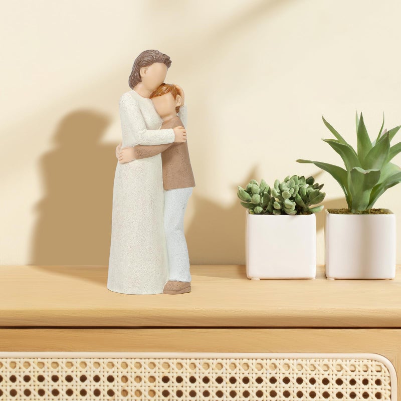 Symbullize Grandma and Grandson Figurines, Elderly Grandmother and Teen Grandson Statues, Love My Grandma Gift for Motherâ€™s Day Anniversary Birthday Christmas - Image 3