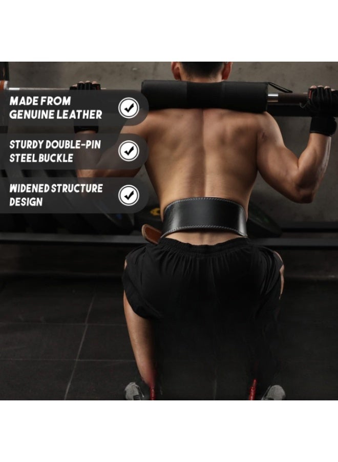 YORK Leather Weightlifting BLACK SPLIT / DOUBLE STITCHED large size - Image 3