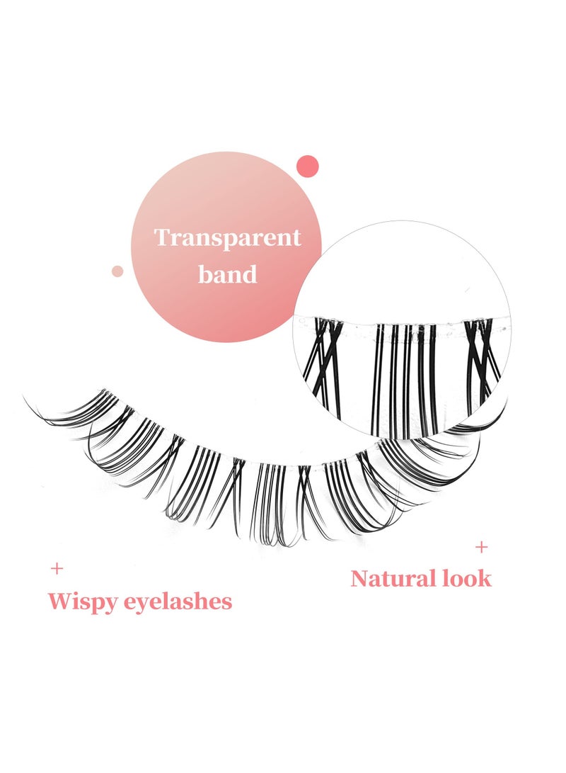 Excefore Natural Eyelashes Wispy False Eyelashes Natural Look, 5 Pairs Half Lashes Natural Look, Lash Clusters, Sunflower Eyelashes, Easy To Apply 5 Pairs - Image 4