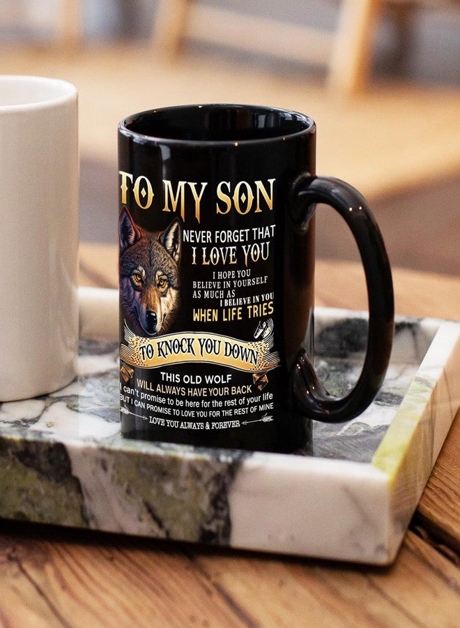 Aurahouse Gifts for Son from Mom Dad - 11oz Inspiration Wolf Mug, Son Birthday Gifts, Father's Day, Graduation, Christmas, Valentines Day Gift for Sons Adult Kids Men Coffee Cup - Image 5