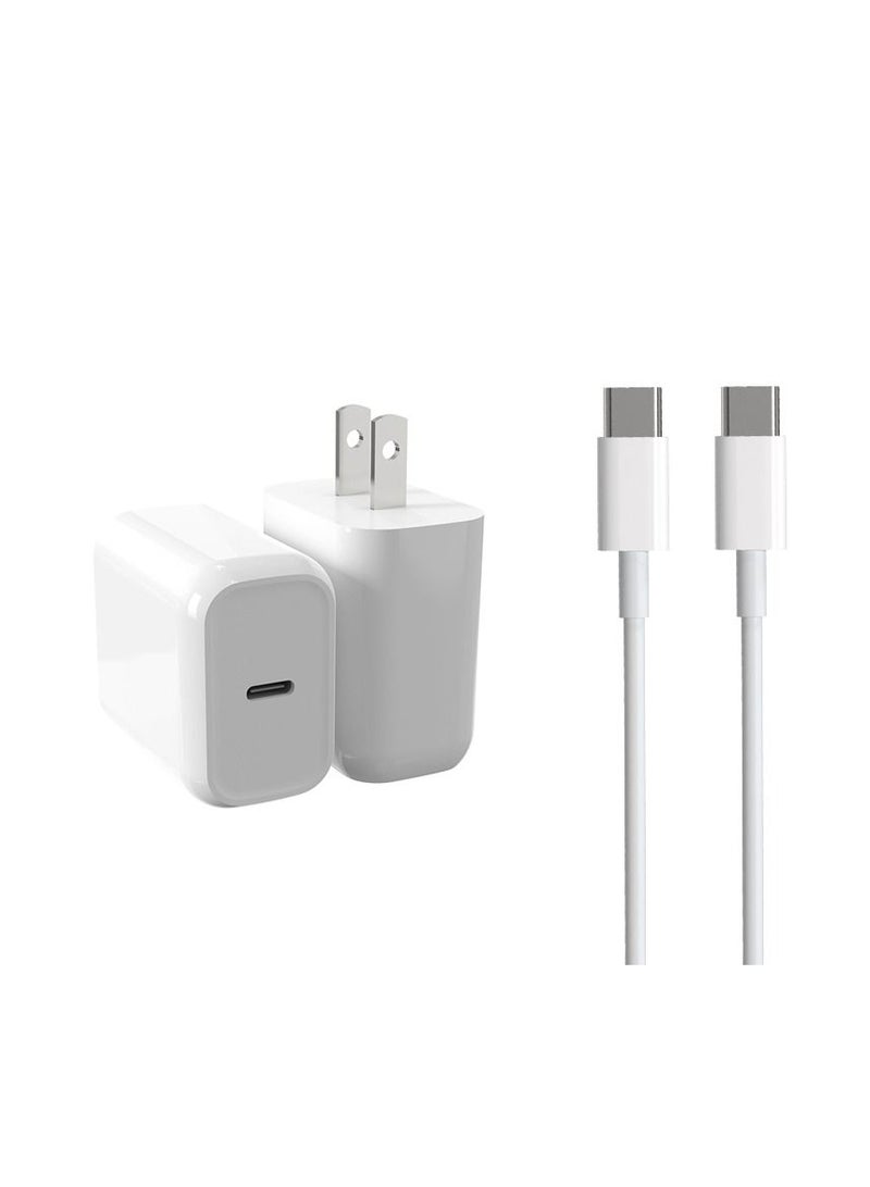 20W Type C Charging Block USB C Fast Charger Box with Cable 3FT USB C to Type C for Samsung Galaxy A03s/S21 FE 5G/A13 5G/S22/S20,A73/A53,Z Flip 3/Z Fold 3 5G,
