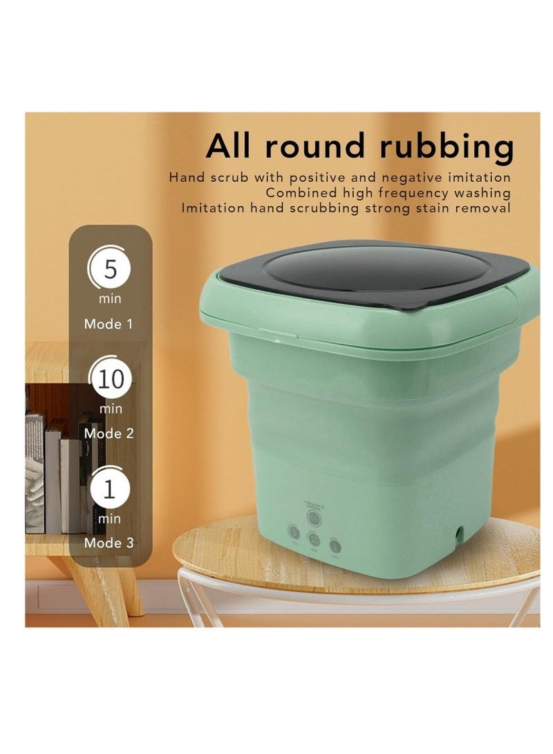 إيباسكت غسالة ملابس صغيرة محمولة أوتوماتيكية قابلة للطي لملابس الأطفال والجوارب والملابس الداخلية والأشياء الصغيرة 6 لتر  240 فولت، تحميل علوي - Image 2