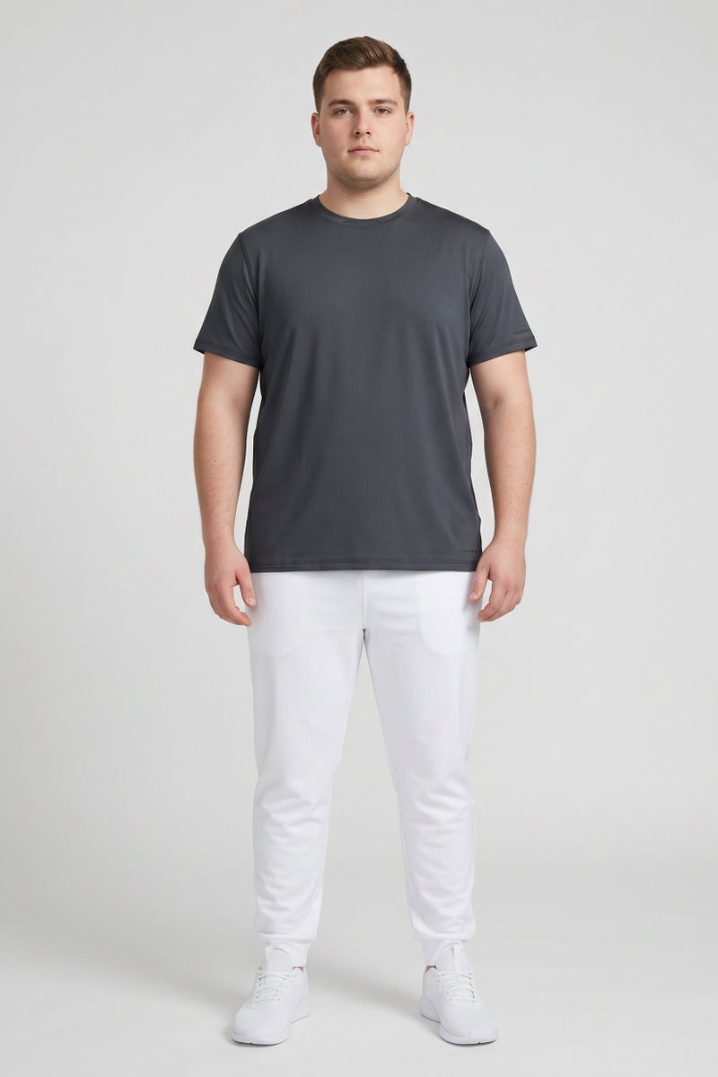 Layer 8 Men Sportswear Fit Short Sleeve Training T-Shirt, Dark Grey - Image 2
