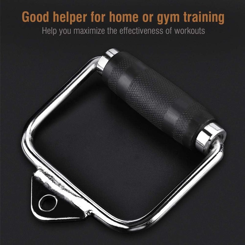 comfrt Stirrup Handle, Cable Machine Handle Attachment with Steel Construction and Rubber Single D-Handle for Any Cable Exercise Equipment - Image 3