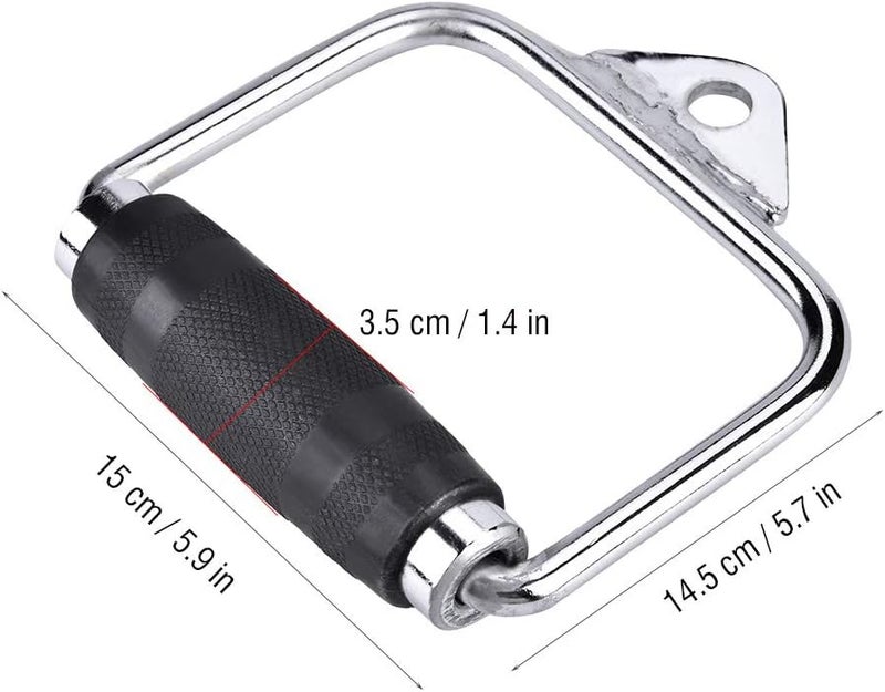 comfrt Stirrup Handle, Cable Machine Handle Attachment with Steel Construction and Rubber Single D-Handle for Any Cable Exercise Equipment - Image 2