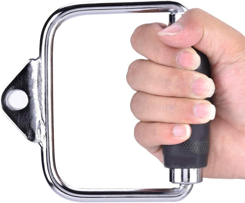 comfrt Stirrup Handle, Cable Machine Handle Attachment with Steel Construction and Rubber Single D-Handle for Any Cable Exercise Equipment - Image 5