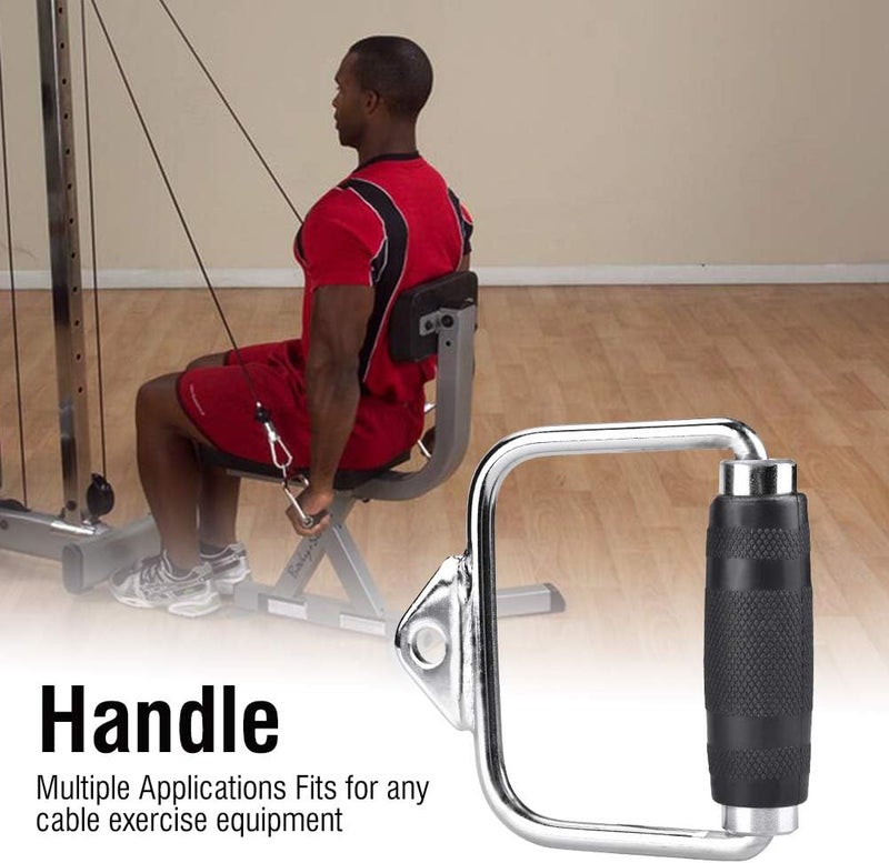 comfrt Stirrup Handle, Cable Machine Handle Attachment with Steel Construction and Rubber Single D-Handle for Any Cable Exercise Equipment - Image 4