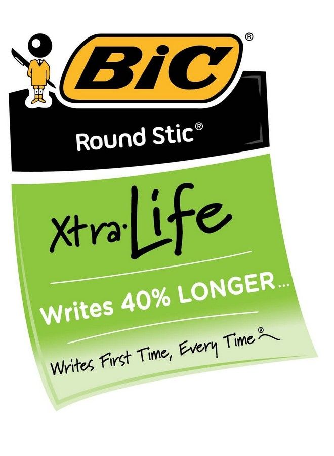 Bic عبوة من 2 قلم حبر جاف بيك راند ستك إكسترا لايف أحمر نقطة متوسطة (1.0 مم) - Image 5