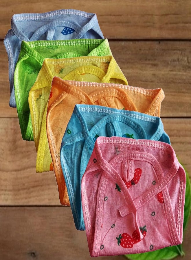 MammaChamp Cotton Cloth Nappies for Babies, Multicolour Pack of 6, Hosiery Material, Tie-Style (0 to 6 Months) - Image 2