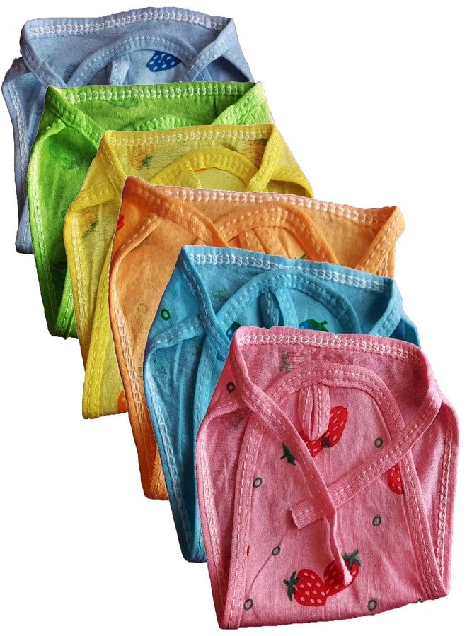 MammaChamp Cotton Cloth Nappies for Babies, Multicolour Pack of 6, Hosiery Material, Tie-Style (0 to 6 Months) - Image 1