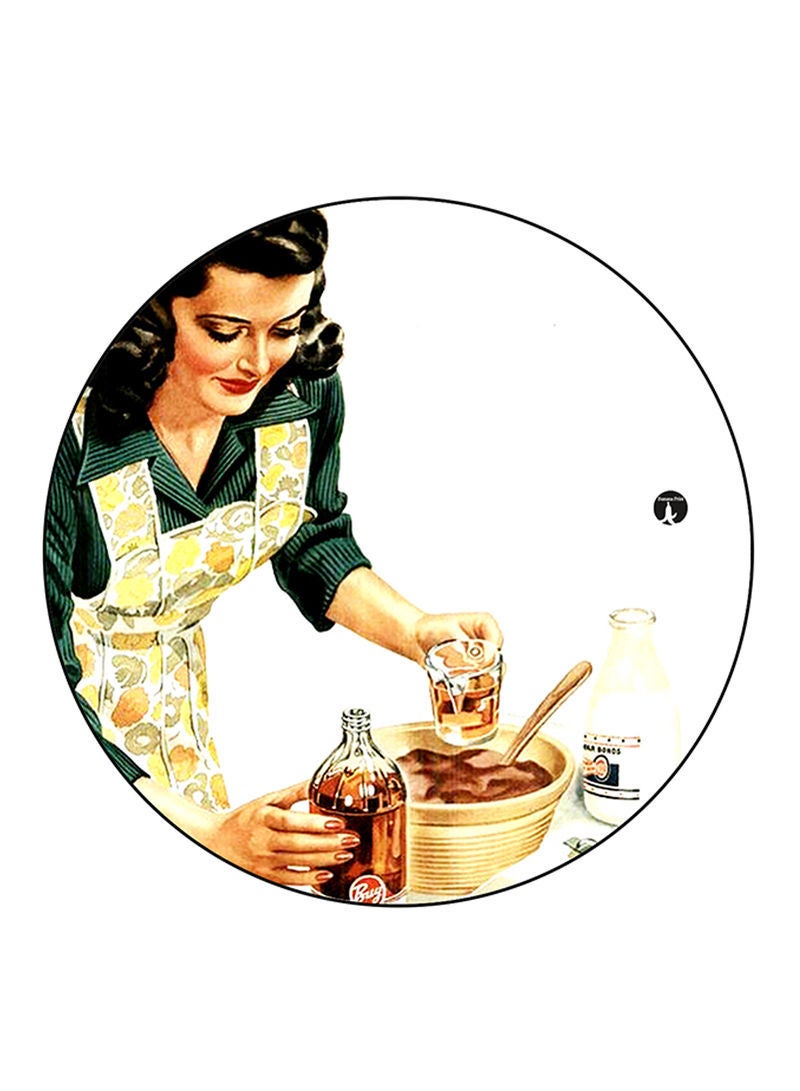 Vintage Art Printed Mouse Pad Multicolour