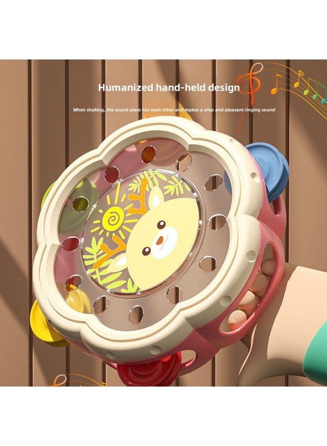 Toys For Children Hand-clapped Drum Percussion Instruments Baby Tambourine Puzzle Early Education Enlightenment Kindergarten Toys Gift Rattles-Color:1022-34 Hand Shot Rattle (opp Bag) Pink - Image 2