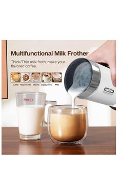 HiBREW HiBREW Electric Milk Frother Frothing Foamer Chocolate Mixer Cold/Hot Latte Cappuccino fully automatic Milk Warmer Cool M1A(white)  - Image 2