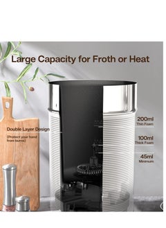 HiBREW HiBREW Electric Milk Frother Frothing Foamer Chocolate Mixer Cold/Hot Latte Cappuccino fully automatic Milk Warmer Cool M1A(white)  - Image 4